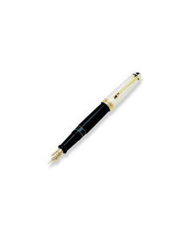 Aurora 88 Ottantotto 803 Silver Cap/Black Barrel Large Fountain Pen