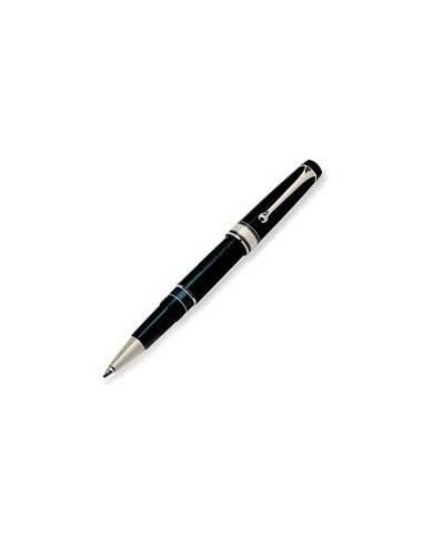 Aurora Pens Optima Resin 975CN Black W/ Chrome Trim Roller