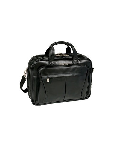 McKlein R Series 8456 Pearson Leather Expandable Double Compartment Briefcase