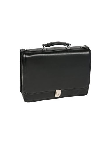 McKlein I Series 4355 River North Triple Compartment Briefcase Full Grain Cashmere Napa Leather