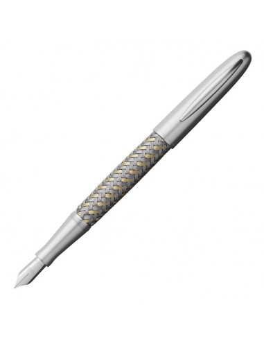 Porsche Design P3110 TecFlex Steel/Gold Fountain Pen