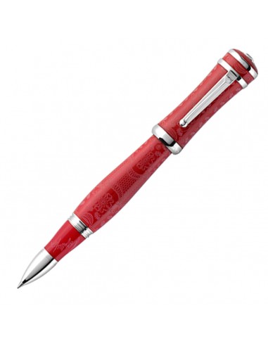 Montegrappa Sophia Loren Rollerball, Red & Silver - Model: ISICLRSR