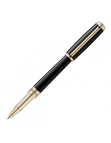 S. T. Dupont Line D Rollerball Pen Black Lacquer with Gold