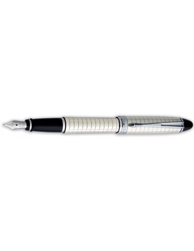 Aurora Sterling Silver Quadra Pattern Fountain Pen