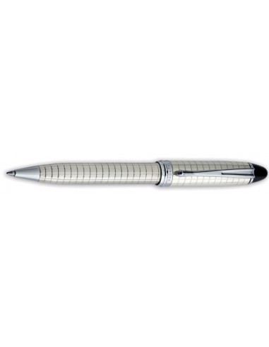 Aurora Sterling Silver Quadra Pattern Ballpoint