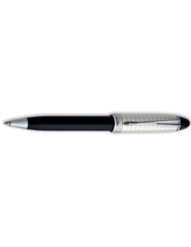 Aurora Sterling Silver Cap Quadra Pattern Resin Barrel Ballpoint