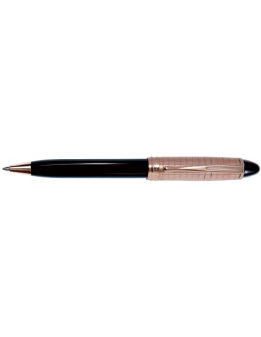 Aurora Rose Gold Cap Quadra Pattern Resin Barrel Ballpoint