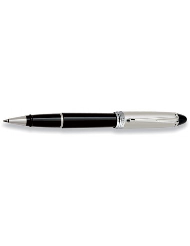 Aurora Chrome Plated Cap w/ Black Barrel Rollerball