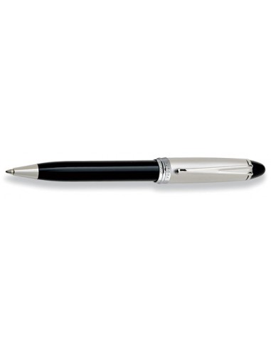 Aurora Chrome Plated Cap w/ Black Barrel Ballpoint