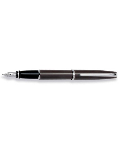 Aurora Style Shiny Gun Metal Barrel and Cap Fountain Pen