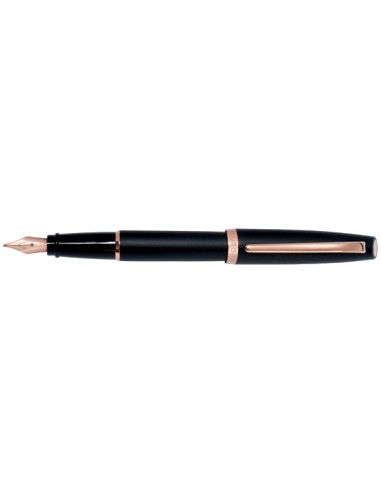 Aurora Black Matte w/ Rose Gold Trim Fountain Pen