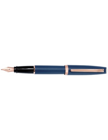 Aurora Blue Matte w/ Rose Gold Trim Fountain Pen