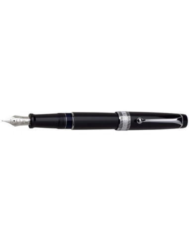 Aurora Optima Resin Black w/ Chrome Plated Trim Fountain Pen