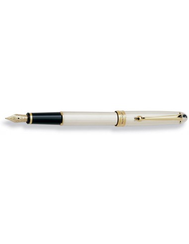 Aurora Solid Sterling Silver Fountain Pen