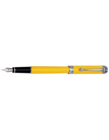 Aurora Yellow w/ Chrome Trim Fountain Pen