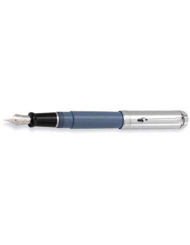 Aurora Celestial Blue w/ Chrome Cap Fountain Pen