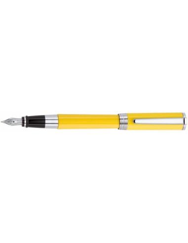 Aurora Yellow Resin w/ Chrome Trim Fountain Pen