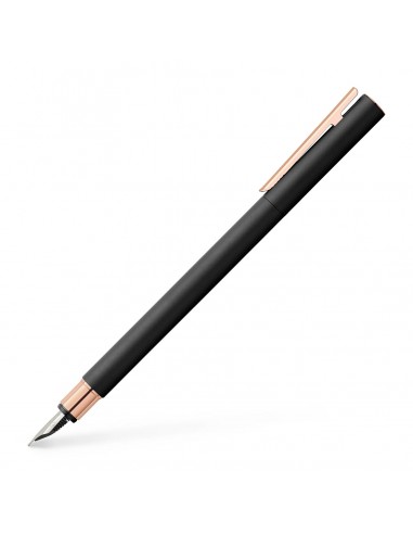 Faber-Castell NEO Slim Fountain Pen Black Matte & Rose Gold