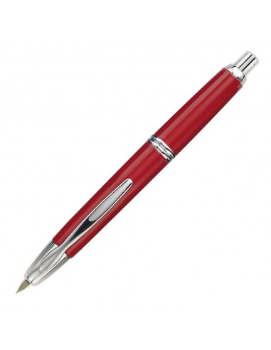 Pilot Vanishing Point Retractable Fountain Pen Red with Rhodium Accents