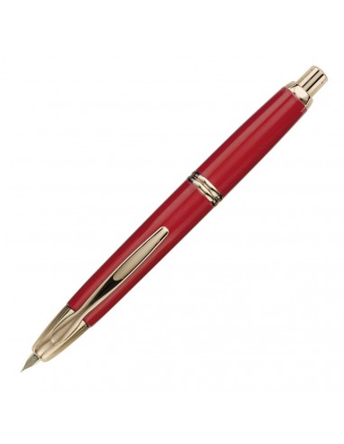 Pilot Vanishing Point Retractable Fountain Pen Red with Gold Accents