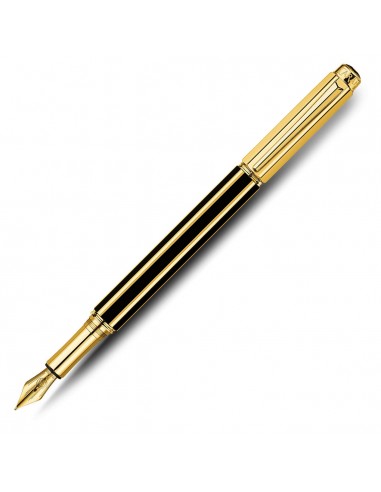 Caran d'Ache Varius China Black Gold Plated Fountain Pen