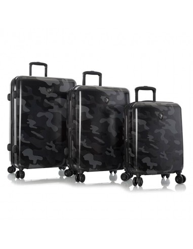 Heys Black Camo Fashion Spinner 3 Piece Set