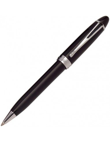 Aurora Ipsilon Deluxe Black Resin Chrome Trims Ballpoint Pen B32C