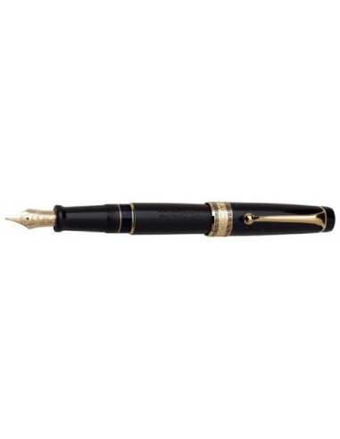 Aurora Optima - Resin Black Bold Point Fountain Pen - AU-997N-B