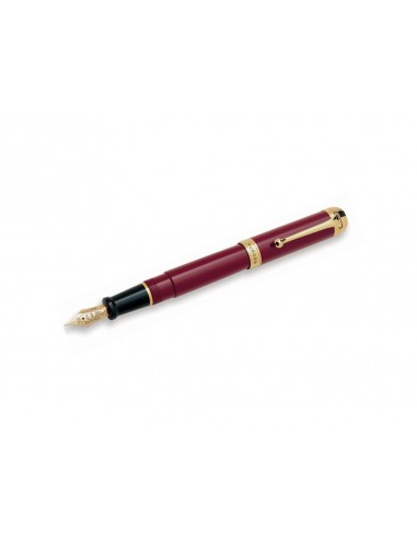 Aurora Talentum Burgundy w/ Gold Trim Bold Point Fountain Pen - AU-D12X-B