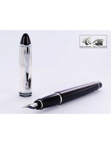 Aurora Ipsilon Fountain Pen Sterling & Black Medium