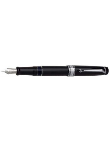 Aurora Optima CT Fountain Pen - Black Chrome Trim, Fine Nib 997CNF