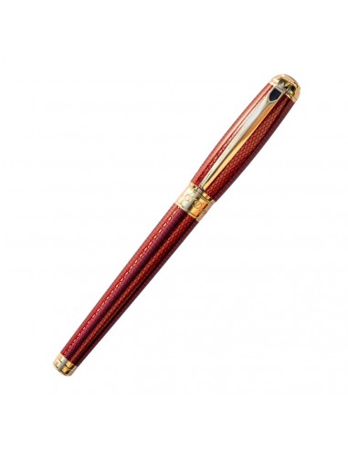 S. T. Dupont Line D Diamond Guilloche Rollerball Pen Ruby