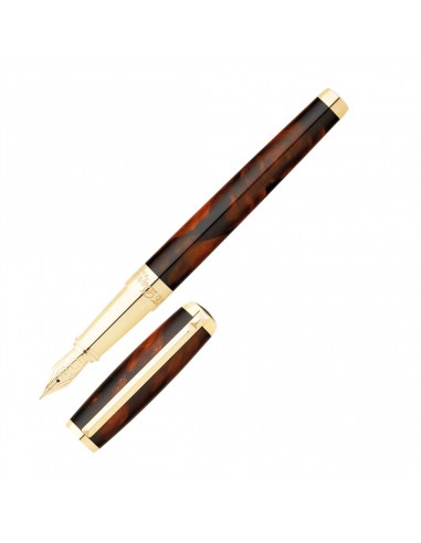 St Dupont Atelier Line D Medium Fountain Pen Limited Edition Brown Lacquer