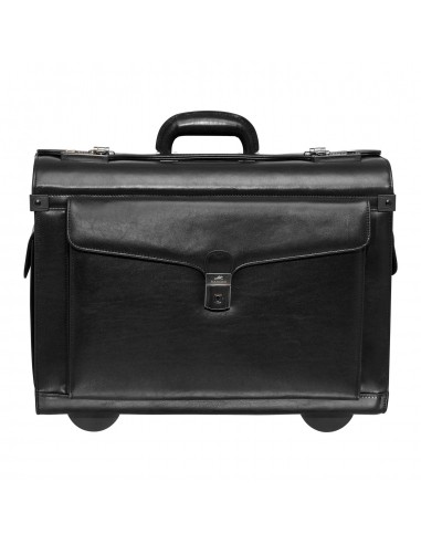 Mancini Leather Vanizia Deluxe Wheeled Catalog Case - Black