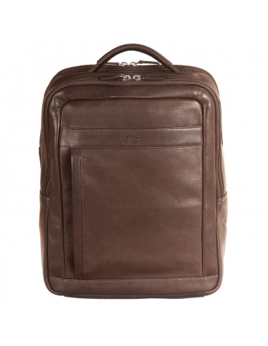 Mancini Leather Backpack for 15.6" Laptop / Tablet, 12" x 5.25" x 15", Brown