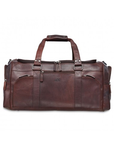 Mancini Leather Duffle Bag, 23" x 10" x 10.25", Brown