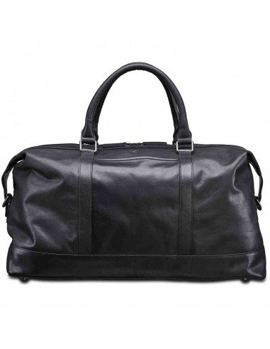 Mancini Leather Carry-on Duffle Bag, 20" x 10" x 12", Black