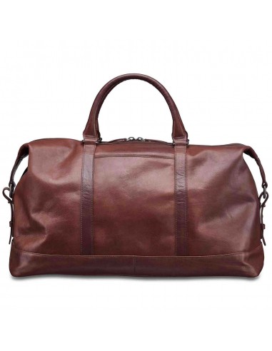 Mancini Leather Carry-on Duffle Bag, 20" x 10" x 12", Brown