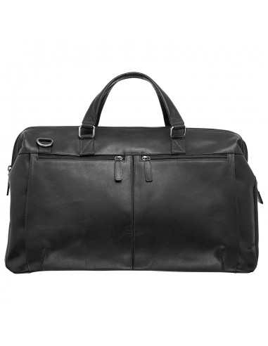 Mancini Leather Classic Carry-on Duffle Bag, 20" x 10" x 13.5", Black