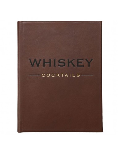 Graphic Image Whiskey Cocktails Brown Genuine Leather