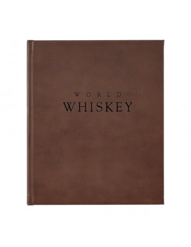 Graphic Image World Whiskey Book Brown Genuine Leather