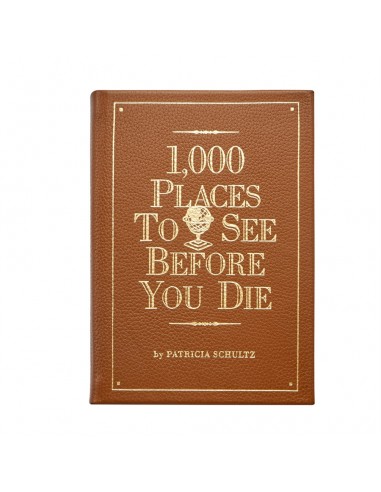 Graphic Image 1,000 Places to See Before You Die Tan Genuine Leather