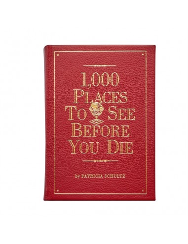 Graphic Image 1,000 Places to See Before You Die Red Genuine Leather