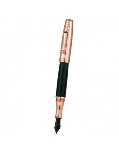 Monteverde Pens Invincia Rose Gold and Carbon Fiber Fountain Pen MV40062 EXTRA FINE