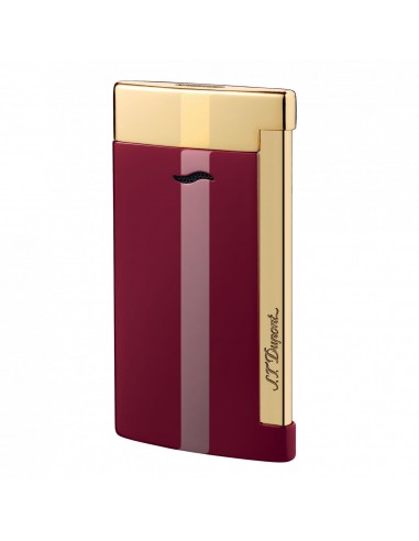 S. T. Dupont SLIM 7 Red with Golden Finish Lighter